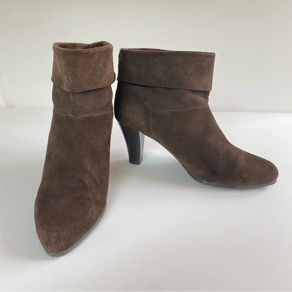 MARKON Brown Suede Ankle Boots Women’s Size  8.5 8-1/2